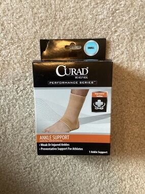 CURAD Ankle Support Sleeve - Small - Beige